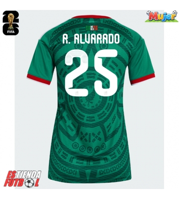 México Roberto Alvarado #25 Primera Equipación Mujer Mundial 2026 Manga Corta